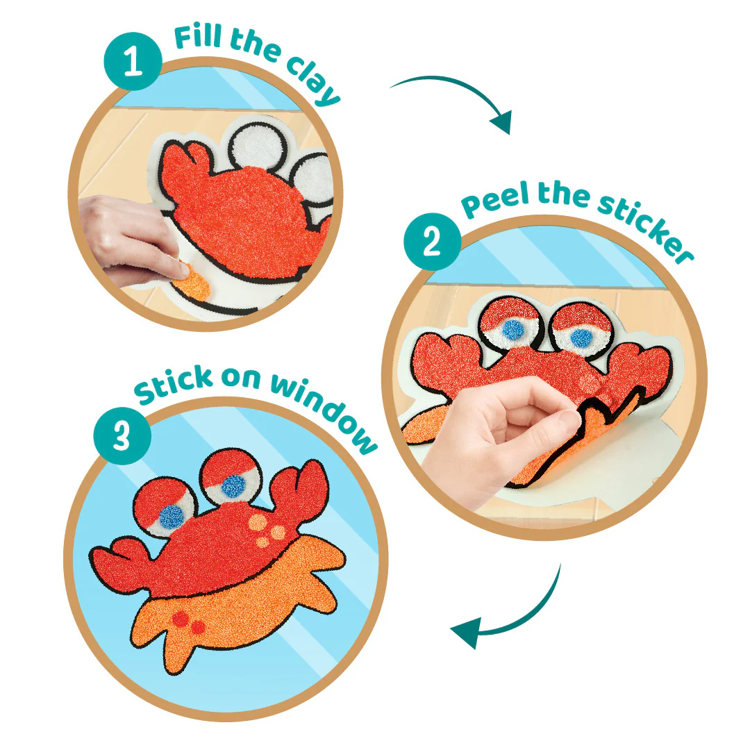 Clay Stickers - Aqua World - Image 3