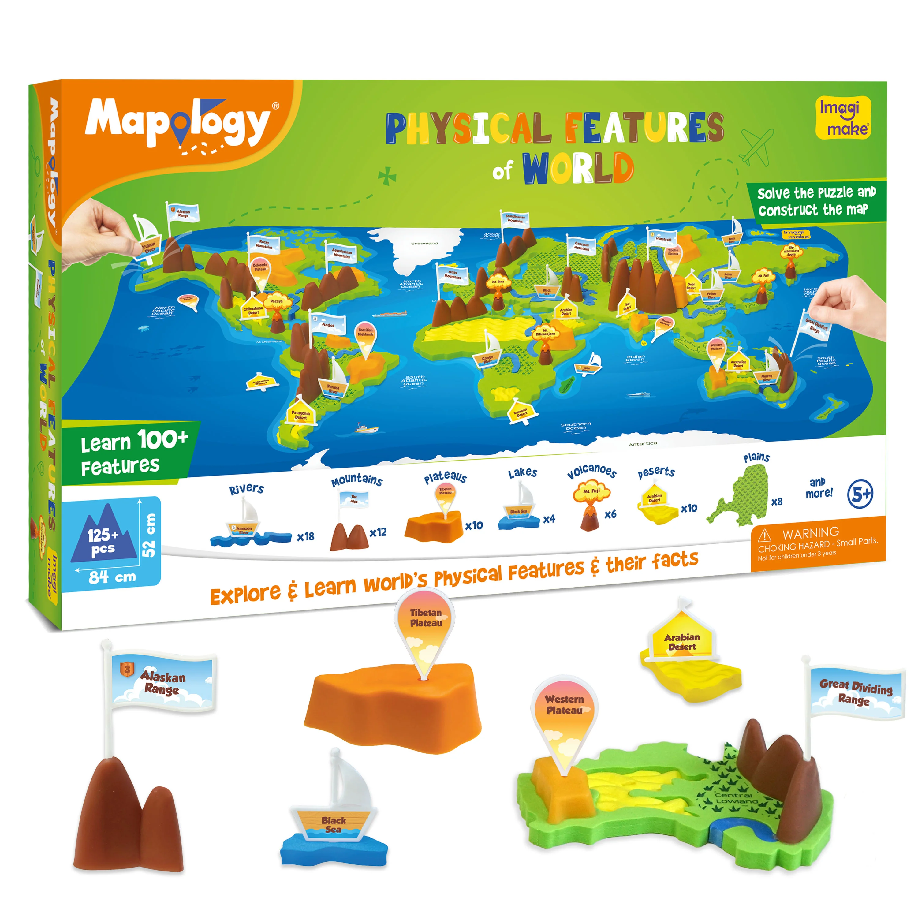Mapology India and World - Political & Physical Map Puzzle - Image 4