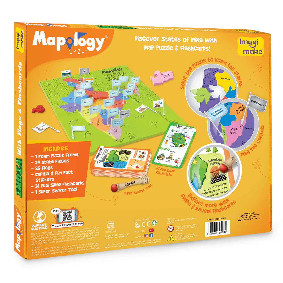 Mapology India With Flags and Flash Card - Image 6