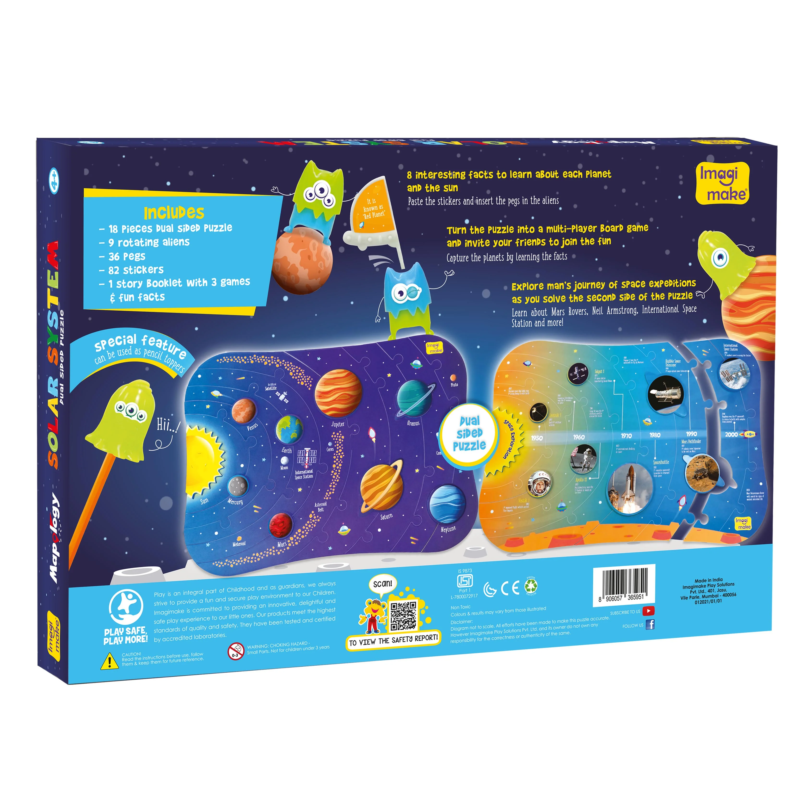 Mapology Ultimate Combo: India & World Map Puzzle, Solar System Puzzle & Monument of India Construction Set - Image 11