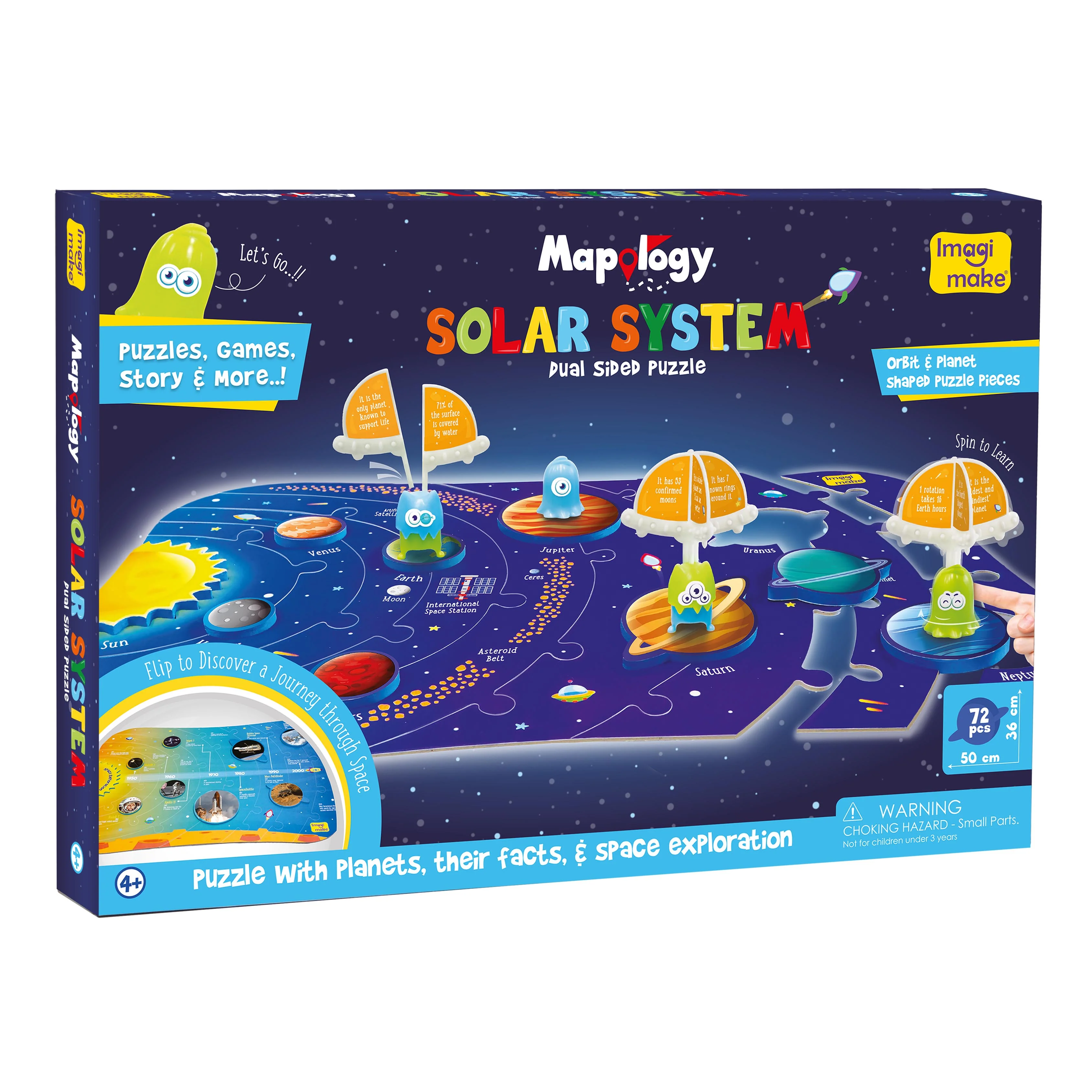 Mapology Ultimate Combo: India & World Map Puzzle, Solar System Puzzle & Monument of India Construction Set - Image 4